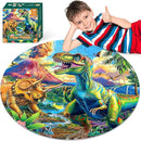 ZIZZ Dinosaur Floor-Puzzles Toy for Kids: 70Piece Dinosaur Puzzle for Kids Age 3 4 5 6 7 8 Year Olds Boy Learning & Educational Games Toys Toddlers Best Gifts for Birthday Christmas by TinyTreasures Baby Boutique