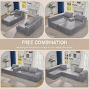 Hobestluk Modular Sectional Sofa Couches 108" L-Shape Couch 3 Seat Modular Sofa Memory Foam Sectional Couches for Living Room, Boneless Couch with Oversized Chaise (Light Grey, Left Facing) by CozyNest Decor