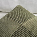 Fancy Homi Set of 2 Olive Green Boho Long Lumbar Body Decorative Throw Pillow Cover 14x36 Inch for Bed Couch Bedroom Bench, Soft Patchwork Corduroy Textured Pillow Case, Rustic Farmhouse Room Décor by CozyNest Decor