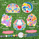 IFLOVE Paint Your Own Stepping Stones for Kids Craft Kits,Arts and Crafts for Kids Ages 4-8,5 Pack Painting Crafts for Girls Ages 8-12，Outdoor Toys Art Supplies Toddler Birthday Gift (Unicorn) by TinyTreasures Baby Boutique