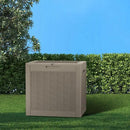 Vixzen 31 Gallon Resin Deck Box - Lockable Outdoor Storage for Patio Cushions, Garden Tools, Pool Supplies，Grey by CozyNest Decor