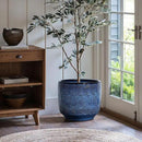 LuxenHome 15.5" Dia Large Ceramic Pots for Plants, Ocean Blue Glazed Planters for Outdoor Plants, Round Indoor Flower Pots with Drainage Hole and Rubber Plug for Home Garden Patio by CozyNest Decor