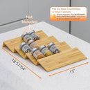 AMBIRD Bamboo Spice Drawer Organizer with Non-slip Mat, 4 Tier Jar Spice Rack Tray 13'',Seasoning Organizer for Kitchen,Cabinet,Drawers,Countertop by CozyNest Decor