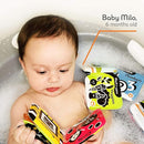 Floating Baby Bath Books – High Contrast Black and White Waterproof Bath Books for Babies 3+ Months by TinyTreasures Baby Boutique