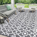 HEBE Outdoor Rug Waterproof 9x18, Plastic Straw Rug Camping Rug, Reversible Outdoor Patio Rugs RV Mat Clearance, Indoor Outside Floor Carpet for Porch,Deck,Camper,Balcony,Backyard by GreenHaven Gardens