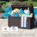 Greesum 100 Gallon Resin Deck Box Large Outdoor Storage Boxes with Cushions for Garden Tools, Patio Furniture Pillows, Pool Supplies, Dark Brown by GreenHaven Gardens