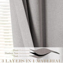 70" W x 108" L Faux Linen Room Divider Curtains, Full Blackout Pinch Pleated Drapes for Traverse Rod, Bedroom Divider Privacy Drapery with Hooks for Ceiling Track, 1 Panel, Browish Grey by CozyNest Decor
