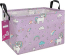 Rectangular Storage Basket Fabric Organizer Bin for Toys,Books,Clothes,Gifts,Pets-Perfect for Home,Office,Nursery,Dorm,Shelf(Rec-Unicorn) by TinyTreasures Baby Boutique