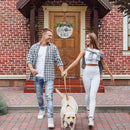 Asoulin Welcome Wreath 'We Hope You Like Dogs' Spring Decor Farmhouse Door Sign for Front Door Decor - Welcome Wreath Hanging Sign for Dogs Lovers Housewarming Gift by CozyNest Decor