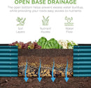 Best Choice Products 8x2x2ft Outdoor Metal Raised Garden Bed, Rectangular Deep Root Planter Box for Vegetables, Flowers, Herbs, and Succulents w/ 239 Gallon Capacity - Peacock Blue