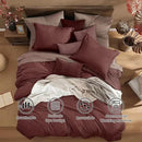 Monbix Full Size Comforter Set, Dark Red Bedding Comforter for Full Size Bed Set Reversible, Bedding Sets Full 7 Pieces, Cationic Dyeing Bed in a Bag with Comforter, Sheets, Pillowcases & Shams by CozyNest Decor
