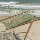 Hatteras Hammocks Deluxe Meadow Duracord Rope Hammock with Free Extension Chains & Tree Hooks, Handcrafted in The USA, 450 LB Weight Capacity, 13 ft. x 60 in by GreenHaven Gardens
