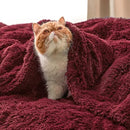 Bedsure GentleSoft Fuzzy Sherpa Faux Fur Twin Blanket Burgundy Red Cozy Gifts for Women Men, Soft Fleece Plush Warm Minky Thick Blanket Twin Size for Bed, Dorm Essentials Red Room Decor Gifts, 60x80 by CozyNest Decor