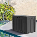 50 Gallon Plus Outdoor Storage Box, Waterproof Resin Deck Box for Patio, Pool, and Garden, Lockable Bin for Cushions, Tools, and Accessories, UV-Resistant, Black by GreenHaven Gardens