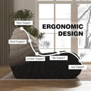 Bean Bag Chair, Oversized Fireside Chair Bean Bag Sofa Large Bean Bag Chair for Adults, 3 Seater Bean Bag Chairs for Teens with High Density Comfortable Foam, Bean Bag for Living Room(Black&White) by CozyNest Decor