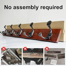 SKOLOO 30-Inch Cherry Wood Coat Rack Wall Mount with 5 Triple Hooks - Ideal for Family Entrances, Classrooms, and Pet Supplies Storage - Perfect Coat Hooks for Wall by CozyNest Decor