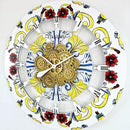 The Gears Clock Wall Clock Italy Collection with Moving Gears (Positano, 36 inch Round) by CozyNest Decor