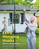iBorn Bird Feeders Hangers for 1” Pole Stand Station Outdoor Hanging Hooks for Humming Bird Feeders for Outside Plant Hanger Hook Bracket Kit 12.2 Inch Long Metal Hooks for 1 Inch Pole, Pack of 2 by GreenHaven Gardens