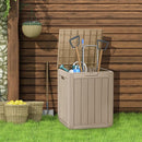 28 Gallon Deck Box Large Outdoor Storage for Patio Furniture,Outdoor Cushions,Garden Tools and Pool Supplies,Waterproof,Resin,Lockable(Grey) by CozyNest Decor