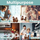 Home Intuition Ceramic Kitchen Canisters Set of 4 with Wooden Spoon Set – Airtight Containers, Metal Latches for Utmost Freshness – Sugar, Coffee, Flour, Tea & More | Rust by CozyNest Decor