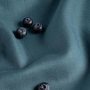 Solino Home Peacock Blue Table Runner 36 Inches - 100% Pure Linen Short Table Runner 14 x 36 Inch Ideal for Dresser and Coffee Tables - Fete by CozyNest Decor