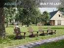 Folding HDPE Adirondack Chair, Weather-Resistant Patio Chair with Wide Armrests & High Backrest, Fire Pit Chair for Garden, Backyard, Porch - Light Brown by GreenHaven Gardens