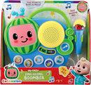 eKids Cocomelon Toy Singalong Boombox with Microphone and Built-in Music, Toddler Toys for Fans of Cocomelon Gifts by TinyTreasures Baby Boutique