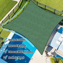 Amagenix Sun Shade Sail 11'X11' Curved Edge Outdoor Shade Canopy Dark Green Breathable 95% UV Block Shade Cloth for Patio Garden Backyard (We Make Custom Size) by GreenHaven Gardens