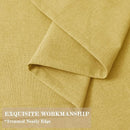 Room Divider Curtains Screen Partitions, Linen Look 100% Blackout Drapery 84 Inches Long, 120" Wide Pinch Pleated Window Drapes, Privacy Protecting, Light Blocking, (1 PC, Yellow) by CozyNest Decor