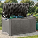 YITAHOME 100 Gallon Outdoor Storage Box, Large Water Resistant Resin Deck Box, Indoor Outdoor Lockable Storage Container for Patio, Garden, Cushions, Tools, Equipment (Taupe) by CozyNest Decor