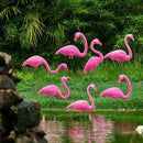 JOYIN 10 Pack Small Yard Flamingos Ornament Stakes, Mini Pink Flamingo Yard Decorations, Mini Lawn Plastic Flamingo Statue with Rubber Coating Metal Legs for Outdoor, Garden, Luau Party Gift (3-10IN) by GreenHaven Gardens