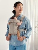 BabyBjörn Baby Carrier Mini, Gray Beige, 3D Mesh Newborn Carrier (7-25 lbs), Ergonomic, Easy-to-Use by TinyTreasures Baby Boutique