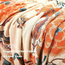 Boho Throw Blanket, 100% Organic Cotton Breathable Soft Lightweight All Season Rustic Bed Throw - Floral Bird Farmhouse Decor Blanket for Sofa Couch Chair Quilt and Gift. 60" x 80" by CozyNest Decor