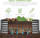 Best Choice Products 8x4x2ft Outdoor Metal Raised Garden Bed, Deep Root Planter Box for Vegetables, Flowers, Herbs, and Succulents w/ 478 Gallon Capacity - Gray by GreenHaven Gardens