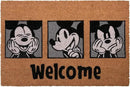 Gertmenian Disney Mouse Doormat Rug Front Door Coir Mat Indoor Outdoor Entryway Carpet, 2-Pack 20x34, Retro Mickey Home/Welcome by CozyNest Decor