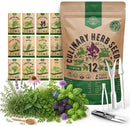 Organo Republic 12 Culinary Herbs Seeds Variety Pack - 7,355+ Heirloom, Non-GMO, Herbs Seeds for Outdoor and Indoor Home Gardening, Including Basil, Cilantro, Chives, Dill, Parsley, Sage by GreenHaven Gardens