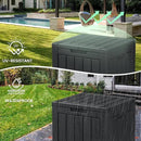 28 Gallon Outdoor Storage Box, Waterproof Durable Resin Deck Box for Indoor & Outdoor Use, Lockable Outdoor Bench, Deck Bin for Patio Furniture, Deliveries, Pool Supplies, Black by CozyNest Decor