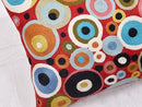 Lumbar Red Polka Dots Decorative Pillow Cover Contemporary Pillowcase Farmhouse Chair Cushion Modern Outdoor Pillowsham Couch Cushion Hand Embroidered Wool Size - 14x20 by CozyNest Decor