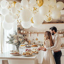 JOYIN 150 Pcs White Balloons, Different Sizes 18 12 10 5 Inch White Latex Balloon Arch Kit with Instruction for Birthday Decoration Party Graduation Wedding Holiday by TinyTreasures Baby Boutique