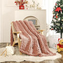 WESHIONGOO Chunky Knit Blanket Throw 50"×60" Knitted Throw Blankets for Couch Bed Fluffy Soft Blanket with Jumbo Chenille Yarn Thick 100% Handmade (Pink) by CozyNest Decor