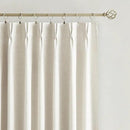 Vision Home Natural Pinch Pleated Full Blackout Curtains Linen Blended Room Darkening Window Curtains 63 inch for Living Room Bedroom Thermal Insulated Pinch Pleat Drapes with Hooks 2 Panel 40"Wx63"L by CozyNest Decor