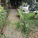Garden Stakes 60 Pack, 16 Inch Each, DIY 3ft 4ft 5ft 6ft 7ft Sturdy Steel Plant Stakes with 50 Connectors, 30 Rotatable Clips, 10 A-Type Connecting Pipe and 164 Feet Twist Tie for Climbing Plants by CozyNest Decor