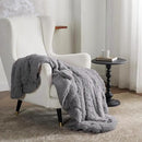 Bedsure GentleSoft Fluffy Grey Throw Blanket, Grey Decor Cozy Gifts for Women Men, Soft Sherpa Fleece Fuzzy Plush Thick Warm Minky Faux Fur Throw Blanket for Couch Bed Sofa, Gray Gifts for Dad, 50x60 by CozyNest Decor