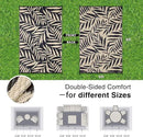 OLANLY Waterproof Outdoor Rug 6x9 ft, Reversible Outdoor Plastic Straw Rug with Leaf Pattern, RV Mat, Indoor Outdoor Carpet for Patio, Camping, Balcony, Deck, Backyard, Black & Beige by CozyNest Decor