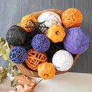 ANDALUCA Large Decorative Halloween Fall Vase Filler Bag with Orbs, Balls (Purple Orange) by CozyNest Decor