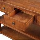Solid Wood Console Table Entryway Table with Storage Drawers and Bottom Shelf Sofa Table for Entry Hallway Foyer Sofa Couch Table,Fully Assembled (48.8" Brown) by CozyNest Decor