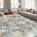 Area Rugs 8x10 Living Room Rugs: Modern Abstract Washable Rug with Non-Slip Backing, Stain Resistant Indoor Floor Large Carpet for Bedroom Dining Room Table Nursery Hallway Home Office Brown/Gray by TinyTreasures Baby Boutique