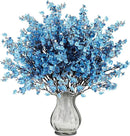 Sggvecsy 15 Pcs Babys Breath Artificial Flowers Gypsophila Bouquets Bulk Real Touch Fake Silk Flowers for Home Wedding DIY Floral Arrangement Kitchen Table Centerpiece Decoration (Blue with Purple) by CozyNest Decor