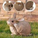 Bunny Statue Garden Statues Rabbit Figurines Decor Outdoor Polyresin Easter Decorations Bunnies Gifts Home House Kitchen Patio Lawn Yard Art Housewarming Funny Resin Decoration 8.3inch by GreenHaven Gardens