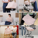 Breathable Car Seat Cover for Babies – Multi-Purpose Soft Rayon Nursing Cover for Breastfeeding, High Stretchy Infant Carseat Canopy, Stroller Cover (Smooth Rayon, Warm Natural) by TinyTreasures Baby Boutique